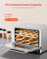 VEVOR Commercial Convection Oven 43Qt 1600W 4-Tier Electric Toaster view 2