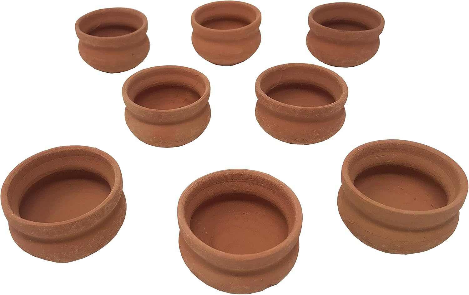 Mini Cantaritos/Jarritos de Barro, 1 oz. (Juego de 8). Especial para