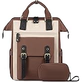 LOVEVOOK 18 Inch Laptop Backpack for Women, Extra Large Travel Backpack, Teacher Work Bags Backpack Purse, College Nurse Bags Business Computer Bag with Luggage Strap