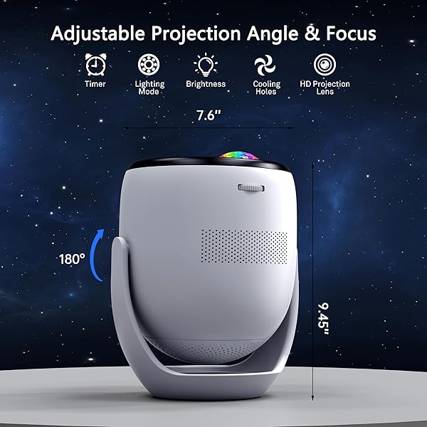 3D GALAXY PROJECTOR, AIRIVO 3D VISUAL STAR PROJECTOR WITH 90 3D SCENES, PLANETARIUM PROJECTOR WITH BLUETOOTH SPEAKER, MOVING STARS, NIGHT LIGHT PROJECTOR FOR ROOM DECOR, KIDS ADULTS, CHRISTMAS GIFTS
