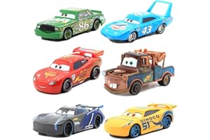 IYZEVK 6 Pcs Car Toys, Car Movie Die-cast Toy Car Set, 1:55 Ratio, Birthday Gifts for The Kids (6 Pieces)