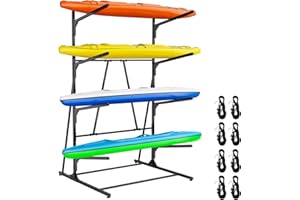 ZSLTLDU Kayak Rack for Outdoor Storage, Kayak Storage Rack, Adjustable Freestanding Kayak Rack Stand Holder for Paddleboard Surfboard for Indoor, Outdoor
