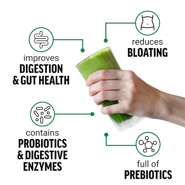 FORCE FACTOR SMARTER GREENS SUPERFOODS POWDER TO SUPPORT DIGESTION, GUT HEALTH, BLOATING, GREENS POWDER WITH PROBIOTICS, PREBIOTICS, DIGESTIVE ENZYMES, & ADAPTOGENS, POMEGRANATE BERRY, 30 SERVINGS