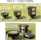 SUNLIFER 3-in-1 Charcoal Smoker Grill 646 sq in 105x63x52.5 cm view 7