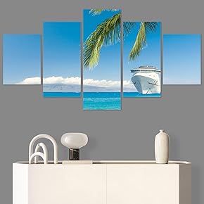 SIGNWIN 5 Panel Canvas Wall Art Modern Art...