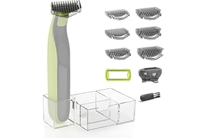 KIONCARE Guards Kit Plus for Philips Norelco OneBlade, with 1–6mm Guide Combs (6 Sizes), Replacement Body Comb, Protective Cap and Organizer Stand