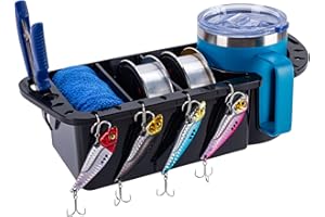 Sohinda Boat Cup Holder, Boat Caddy Organizer, Multifunctional Boat Storage Organizer for Boat, Kayak, Pontoon, Bass Boat, Jon Boat - Fishing Tool Holder, Boat Fishing Accessories