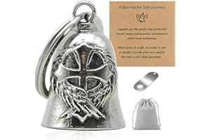 VORTIKA Guardian Angel Motorcycle Bell, Gremlin Bell Keychain for Good Luck & Safe Ride, Biker Accessories Gift for Men Women