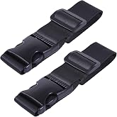 Wisdompro 2 Pcs Add a Bag Luggage Strap, 31" Luggage Connector Straps Black | Heavy Duty Adjustable Connect Suitcase Belt Travel Attachment Travel Accessories for Connecting Your Luggage Together