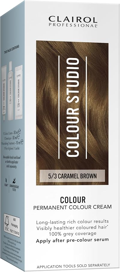 Clairol Colour Studio Permanent Colour Cream Caramel Brown 5/3 50ML