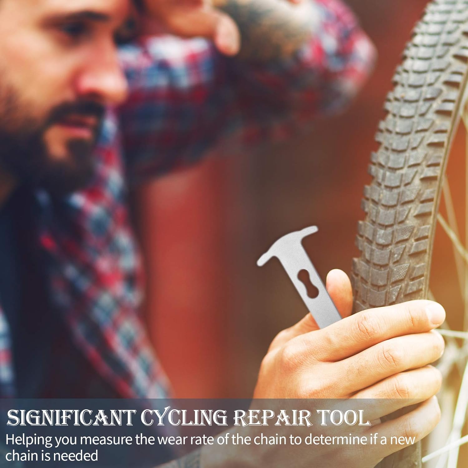 Bike Chain Wear Indicator Tool Bicycle Chain Checker Bike Chains Gauge Measurement Ruler Bicycle