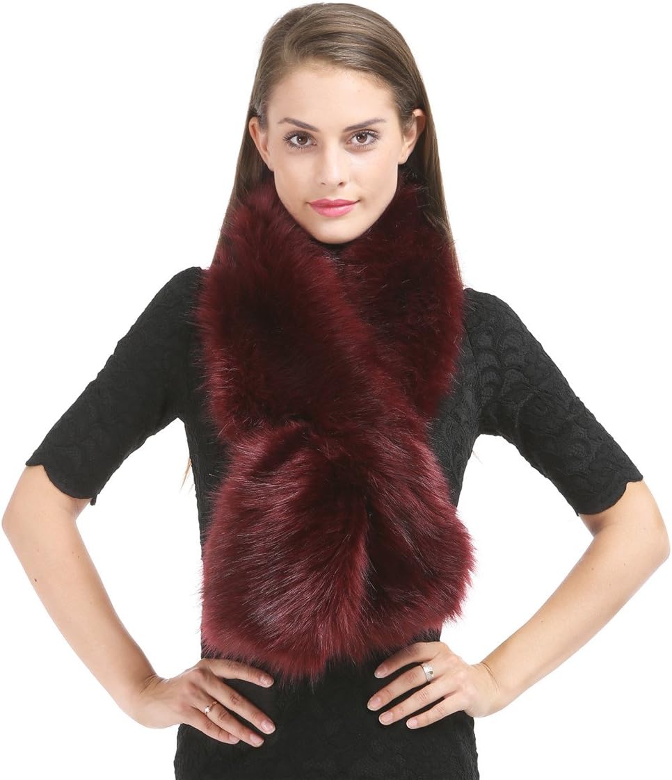 Women's Winter Fake Faux Fur Scarf Collar Shawl Neck Warmer