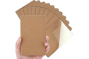 ZCZN 12 Pack Mini Blank Notebook, Jounural Kraft Notebooks, 30 Sheets/60 Pages, 3.5 * 5.5 Inches Notebooks Bulk, Diary, Subje