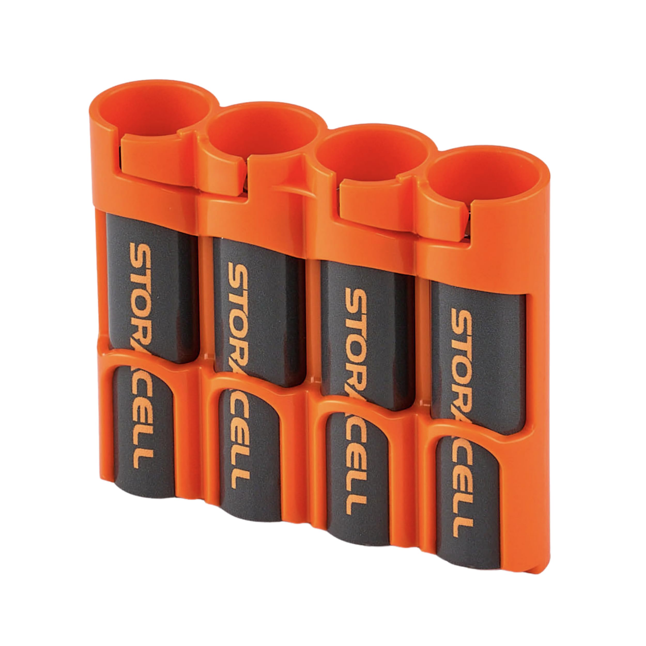 Storacell Powerpax 18650 Battery Caddy, Orange, 4-Pack