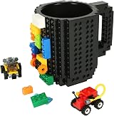 Lumsburry Build-on Brick Coffee Mug Black with Random Blocks