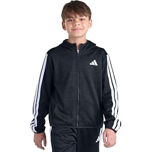 adidas Boys' Fleece 3 Stripe Jacket