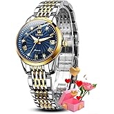 OLEVS Automatic Women Watches Diamond Tourbillon Dress Wrist Watches Moon Phase Waterproof Luminous