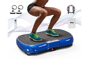 BIGZZIA Vibration Plate Exercise Machine for Weight Loss – 100-Speed Platform with Bluetooth Speaker, Remote & Bands, 450 lbs Capacity – Quiet Full Body Workout for Lymphatic Drainage at Home