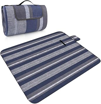 Amazon レジャーシート 厚手 0 0 大判 子供 コンパクト 断熱 防水 ピクニックシート 折りたたみ ４ ６人用レジャーマット ブランケット 花見シート 運動会 軽量 チエック柄 洗える 持ち運び便利 グレー Todd レジャーシート