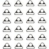 Mormchlots 24Pcs Silver Metal Triangle Buckle, Triangle D Rings | Adjuster Purse Strap, Dog Tag Clip Key Ring Charm for Paracord Keychain Lanyard/Camera Strap Accessories