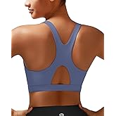 RUNNING GIRL Sports Bras for Women High Support,Racerback Molded Cup Sports Bra with Sewn in Pads