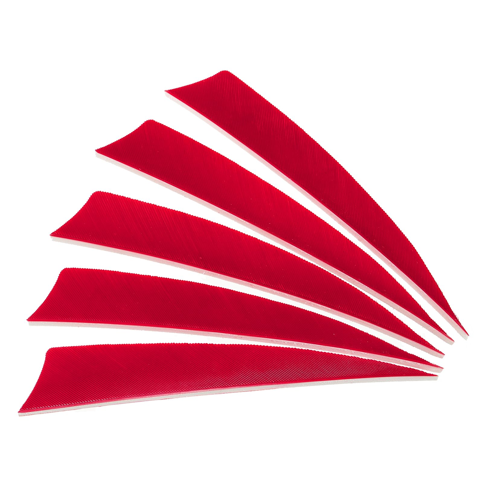 PATIKIL Arrows Vanes 50 Pack 4 Inch Arrow Turkey Feather Fletch Left Wing Fletching Red for DIY Target Shooting