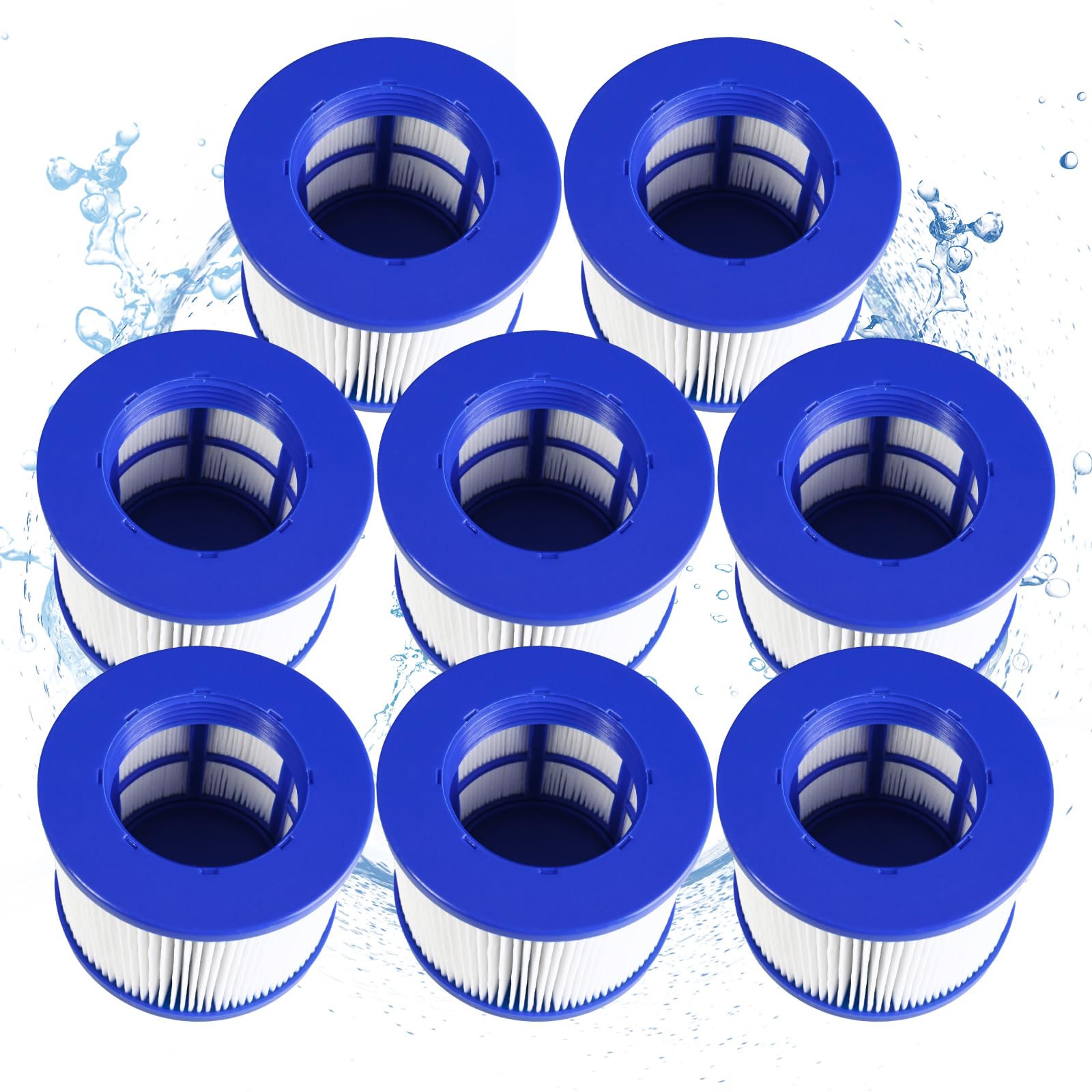 Denkmsd filter for inflatable spa, Infinite spa filter cartridge for Clever Spa 75 * 100 mm filter cartridge, for aquaparx, for aqua spa, for Costyway, for all seasons (8pcs)