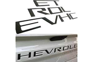 TEXFLIC Tailgate Insert Letters Compatible with Chevy Silverado 2019 2020 2021 2022 2023 2024 2025 Accessories 3D Rear Emblems Badge with Strong Adhesive Matte Black