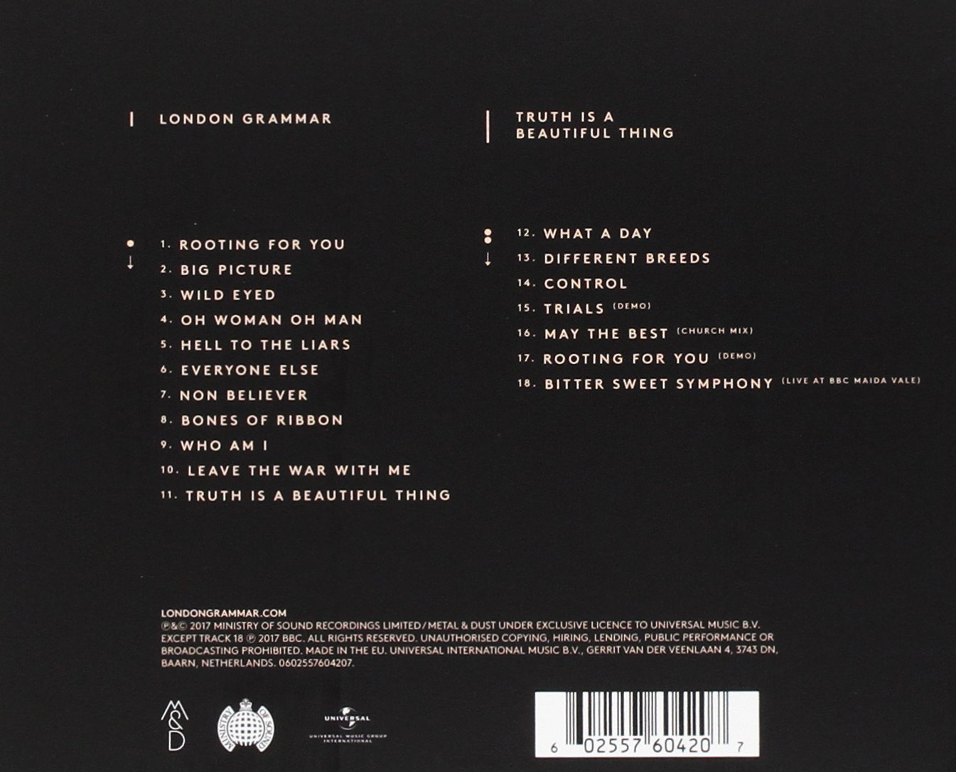 Truth Is A Beautiful Thing London Grammar Amazon De Musik amazon de
