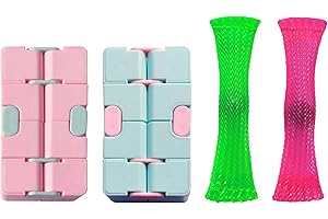 CXP Good Goods 4 Pack Stress Relief & Anxiety Relief Fidget Toys, Infinity Cube, Marble Mesh