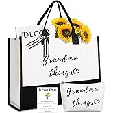 Lamyba Gifts for Grandma, Grandma Things Tote Bag with Makeup Bag - Cool Presents for Grandma Nana Grammy- Birthday Christmas