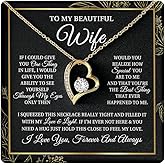 Yametee Personalized To My Wife Necklace From Husband I Love You More Wife Birthday Anniversary Wedding Valentines Christmas Customized Message Card