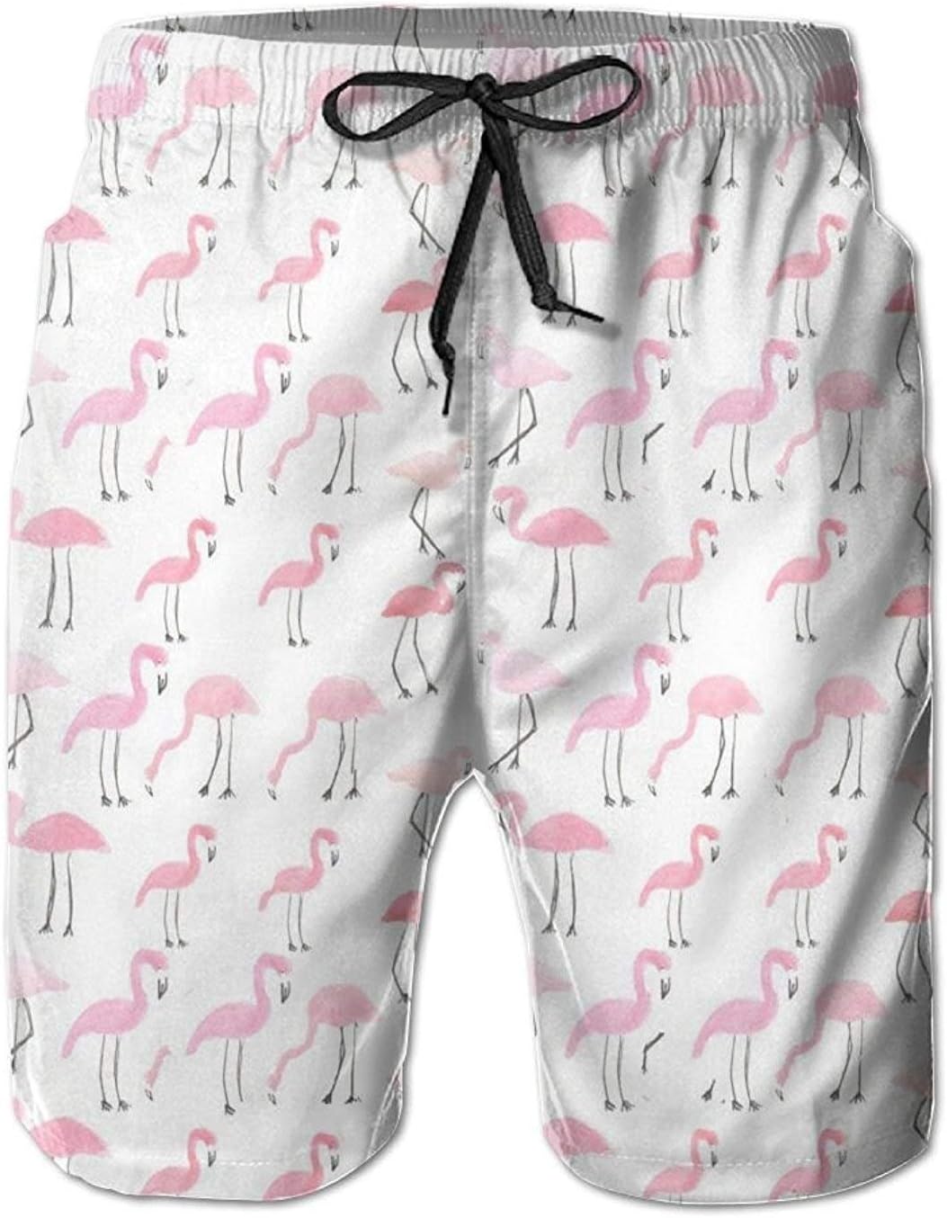 dfegyfr I Like Exercise Sumer Flamingo Men's Summer Casual Swimming Shorts Beach Board Shorts Medium