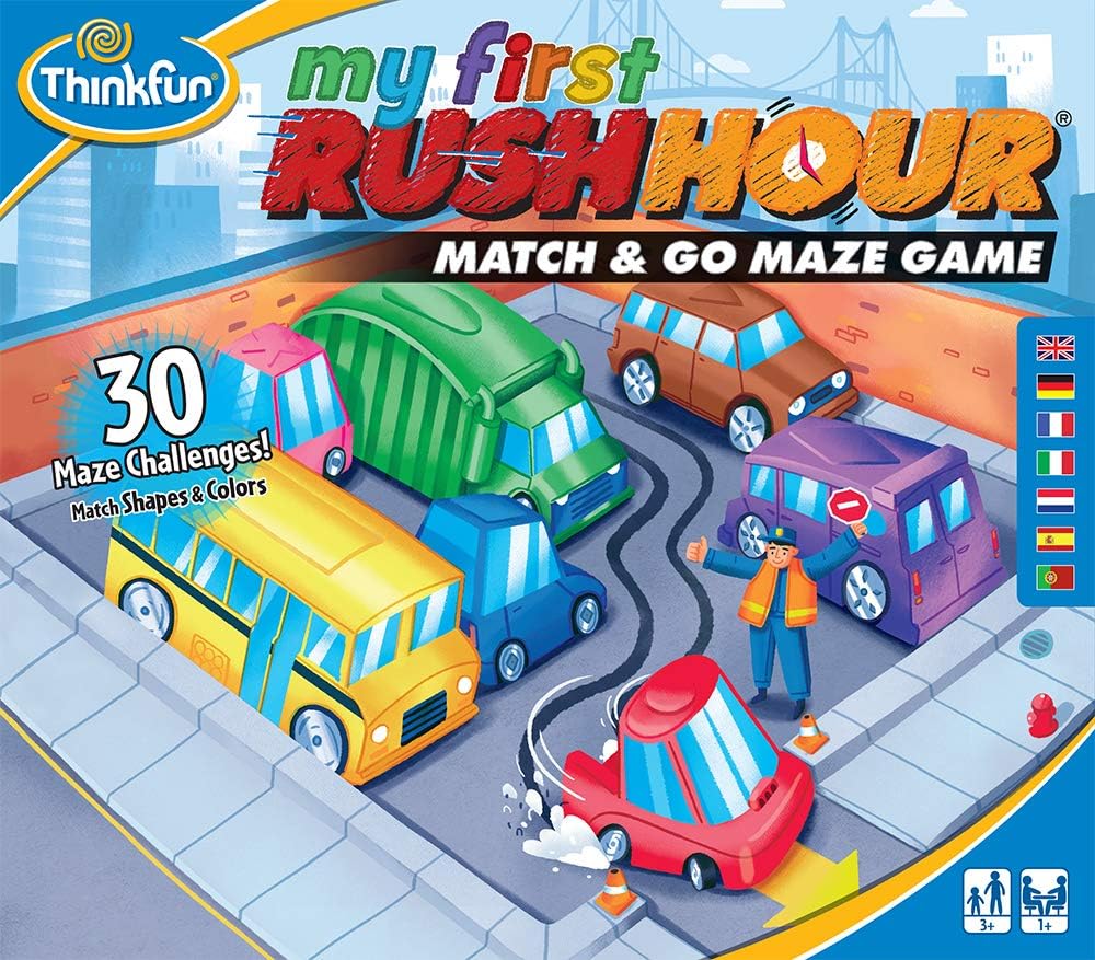 Thinkfun My First Rush Hour Brain Game and Stem Toy For Kids Age 3 Years Up - Educational Activities, Red, 270 cubic inches