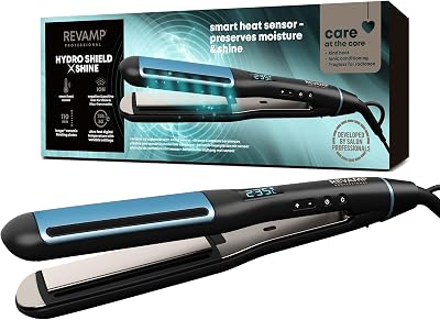 REVAMP Hydro Shield X Shine Ceramic Hair Straighteners with 11cm Plates