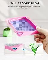ARTDOT 10-Piece Interlocking Diamond Art Trays Pink 6 Large 4 Small view 5