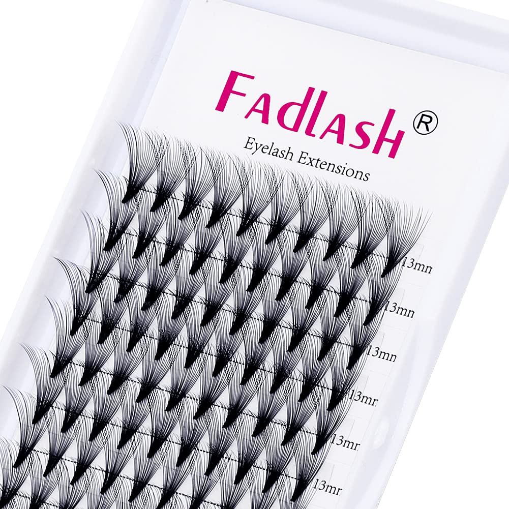 Russian Volume Lashes 20D 0.07mm D Curl 8-14mm MIX Middle Stem Volume Eyelash Extensions Premade Fans Eyelash Extensions(20D-0.07-D,8-14mm) — image 1