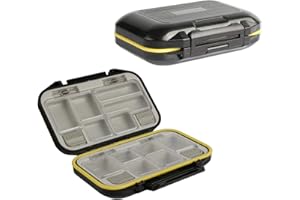 LESOVI Fishing Lure Boxes, Waterproof Portable Tackle Box Organizer with Storing Tackle Set Plastic Storage - Mini Utility Lures Fishing Box, Small Organizer Box Containers for Trout, Jewelry, Bead…