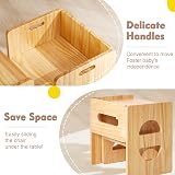 FUNLIO Montessori Table & Chair Set, Height Adjustable, Solid Wood, 1-3 Years view 4