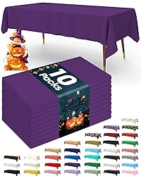 Pureegg Plastic Table Cloth Disposable 10 Pack, 54