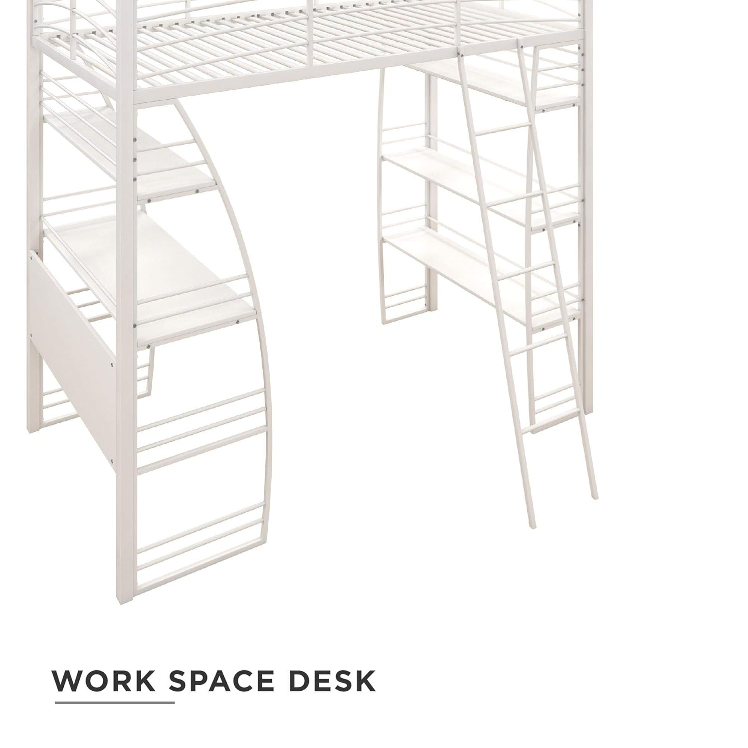 Dhp Studio Twin Loft Integrated Desk And Shelves White Bed Amazon In Furniture Dhp Studio Twin Loft Bed With Integrated Desk And Shelves
