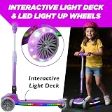 Zoom Cruzer Kids 3 Wheel Scooter Light Up Deck Wheels Adjustable Height 4-8 view 5
