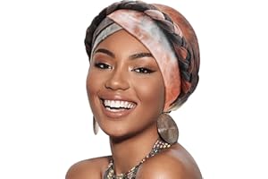 DRESHOW Turban Pre-Tied Twisted Hat Thread African Head Wraps for Black Women Chemo Cancer Cap Braid Hair Cover