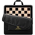 A&A 18.875" Professional Wooden Tournament Chess Board/African Palisander & Maple Inlaid / 2.0" Squares w/o Notation