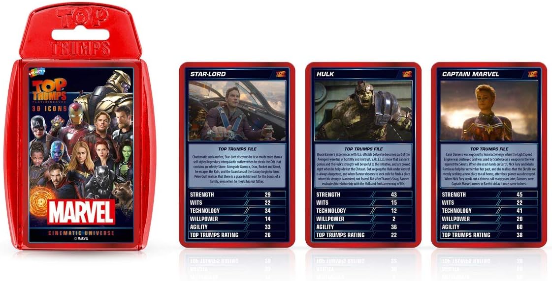 Marvel Cinematic Universe Top Trumps Card Game, Black, 8.5cm x 14cm x 2cm - Image 3