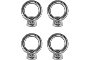 US Stainless 4 Pieces Stainless Steel 316 Lifting Eye Nut 5/16" UNC Marine Grade Pitch of 18