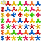 50 Pack Mini Fidget Spinner Toys,Stress Relief Sensory Toys,Birthday Gifts Party Favors for Kids Teens Adults,Christmas Goodie Bag Stuffers,Canival Treasure Box Toy for Classroom Prizes Supplies