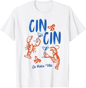 Vintage Lobster Italian Summer Wine T-Shirt