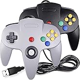 2 Pack USB Wired N64 Controller, miadore Classic N64 PC Gamepad Joystick Controller for Windows PC MAC Linux Raspberry Pi 3 (