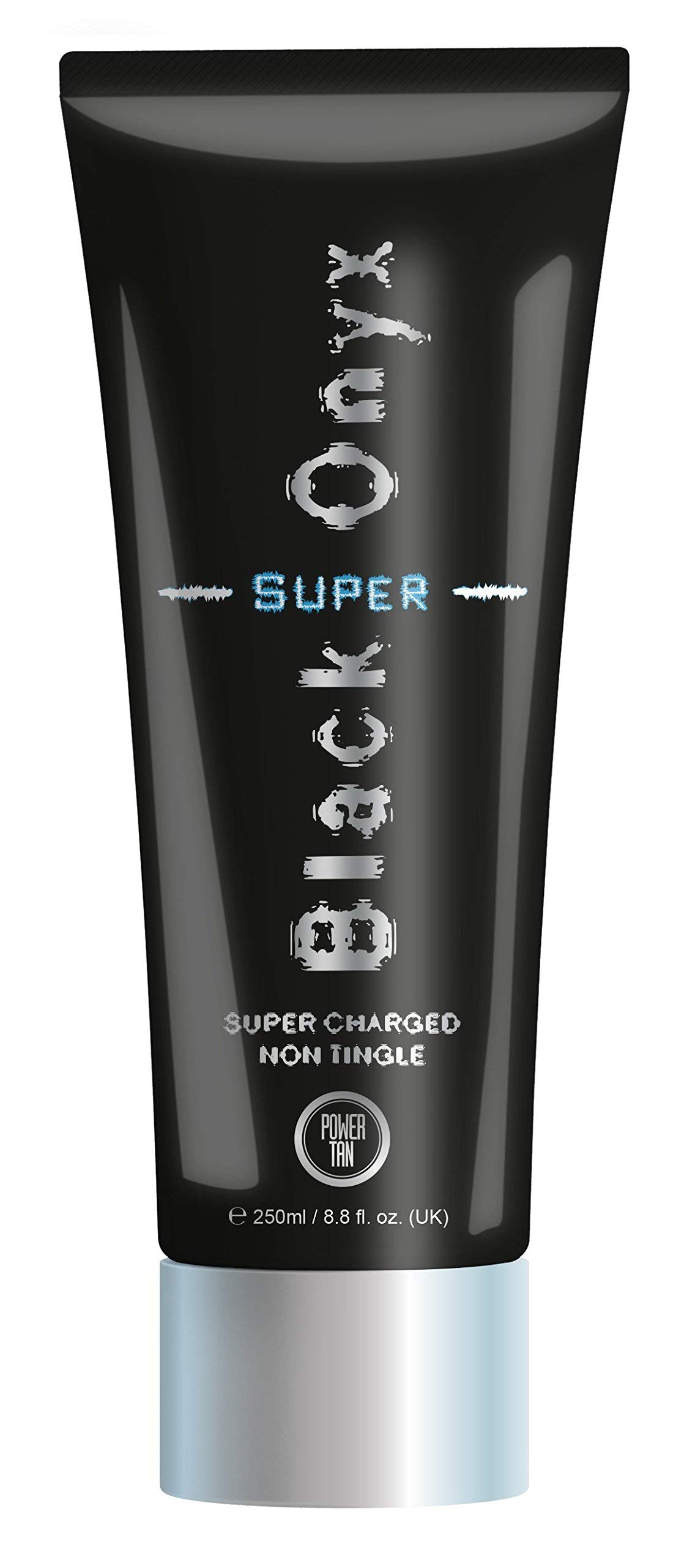 Super Black Onyx Non Tingle Sunbed Tanning Accelerator Cream AlgoTan Technology Black Walnut Shell Extract Tingle-Free Hydrates Skin Pear Berry Fragrance | 250ml